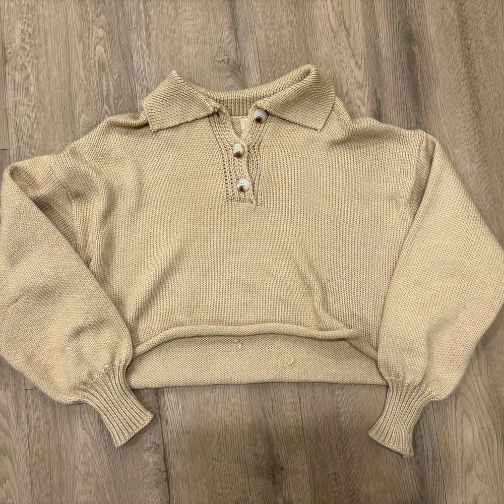 Women’s Altered State Cropped Cable Knit Sweater